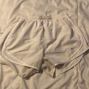 White Nike shorts. Size small